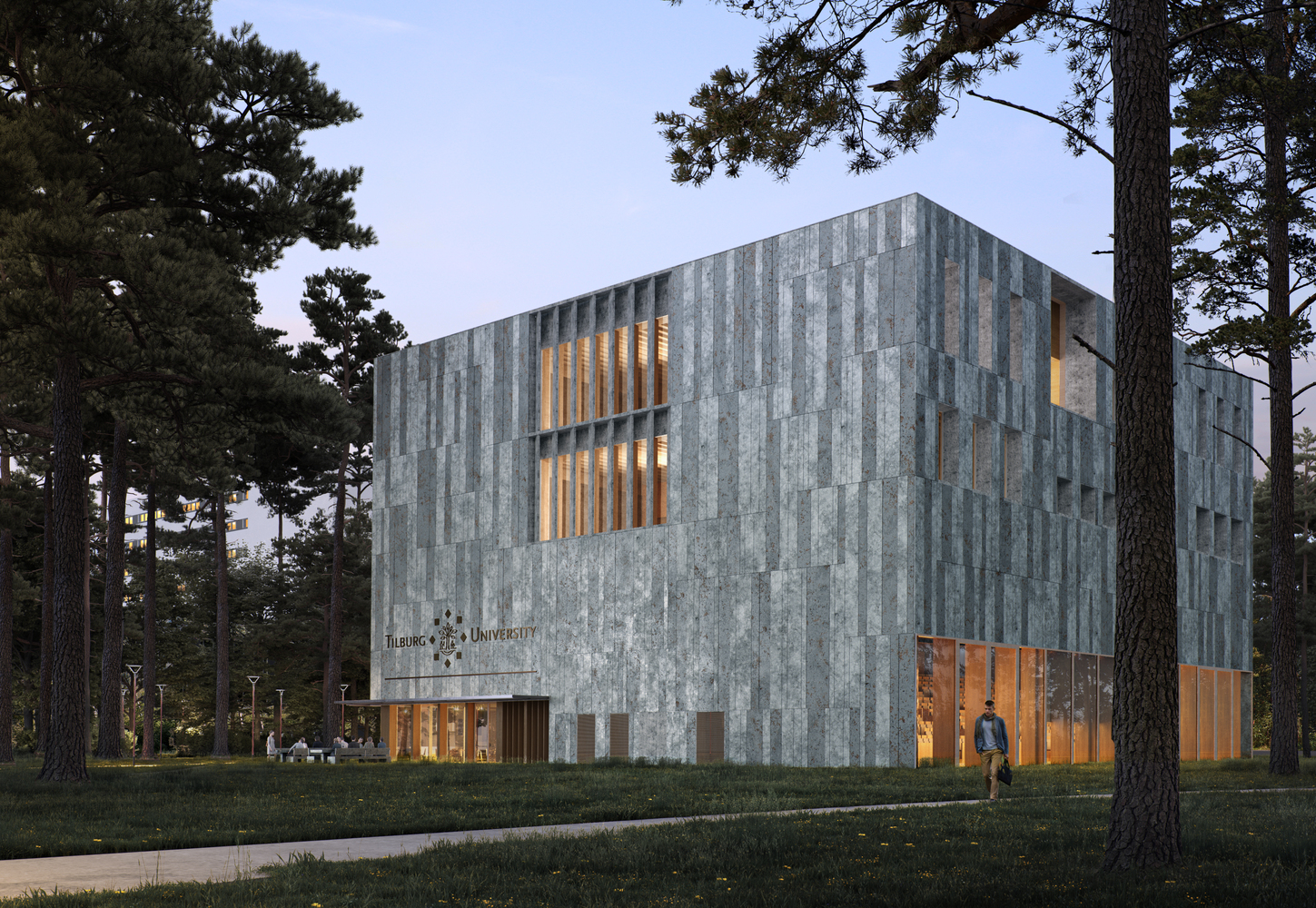 蒂尔堡大学新报告厅设计方案公布，将成荷兰第一座重型木结构校园建筑
